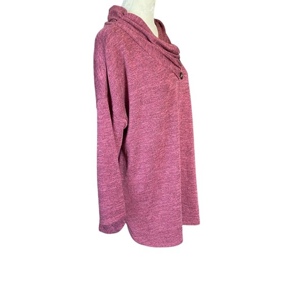 Studio 1886 mauve wine 3/4 sleeve stretchy pullover top L 12-14 - Picture 2 of 8